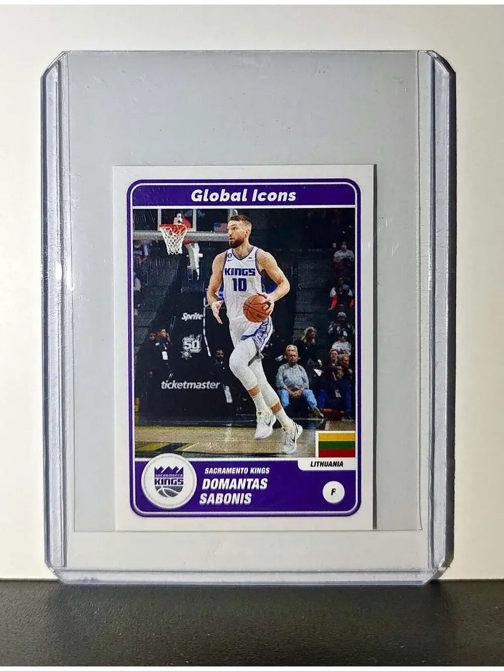 Domantas Sabonis 2023-24 Panini NBA #76 Global Icons Sticker Sacramento Kings